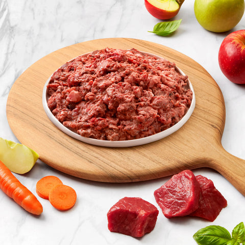 BARF Menü Rind & Gemüse, gewolft für Hunde